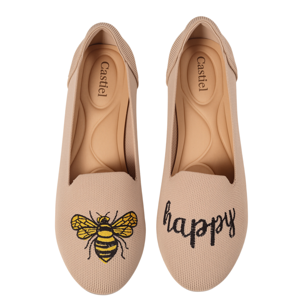 Round-Toe Embroidered Loafers