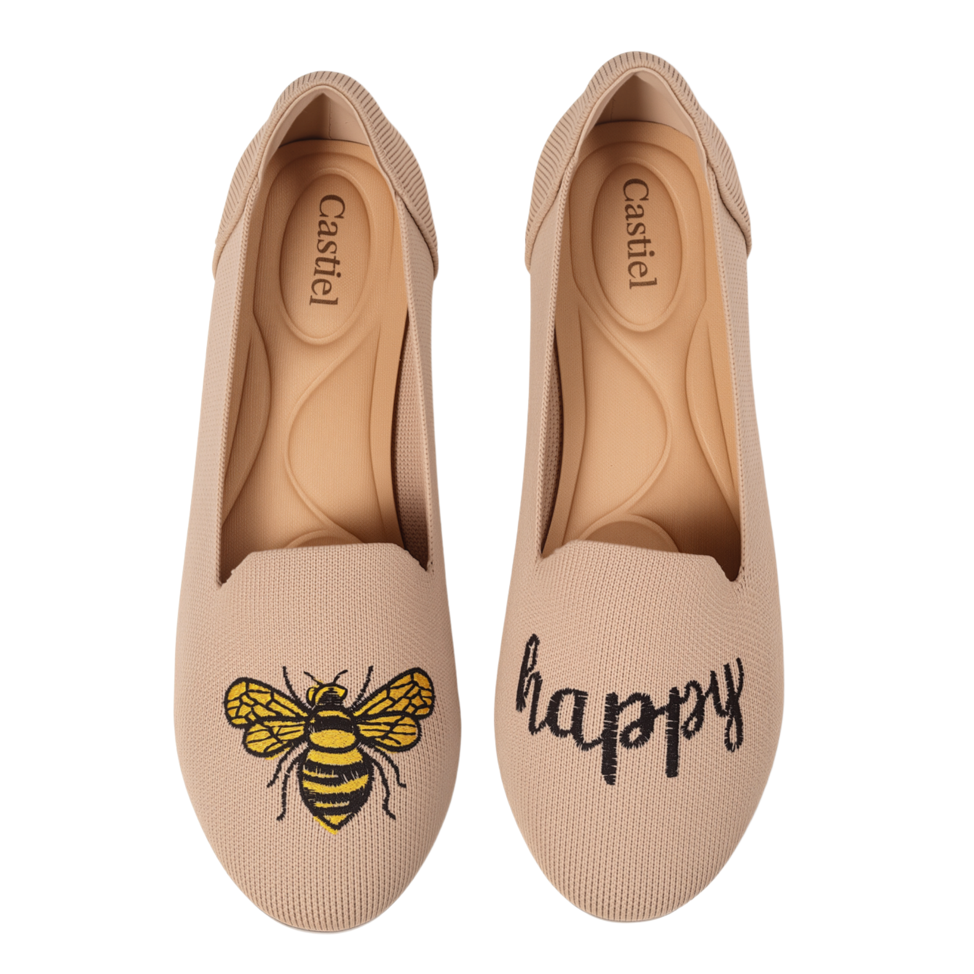 Round-Toe Embroidered Loafers